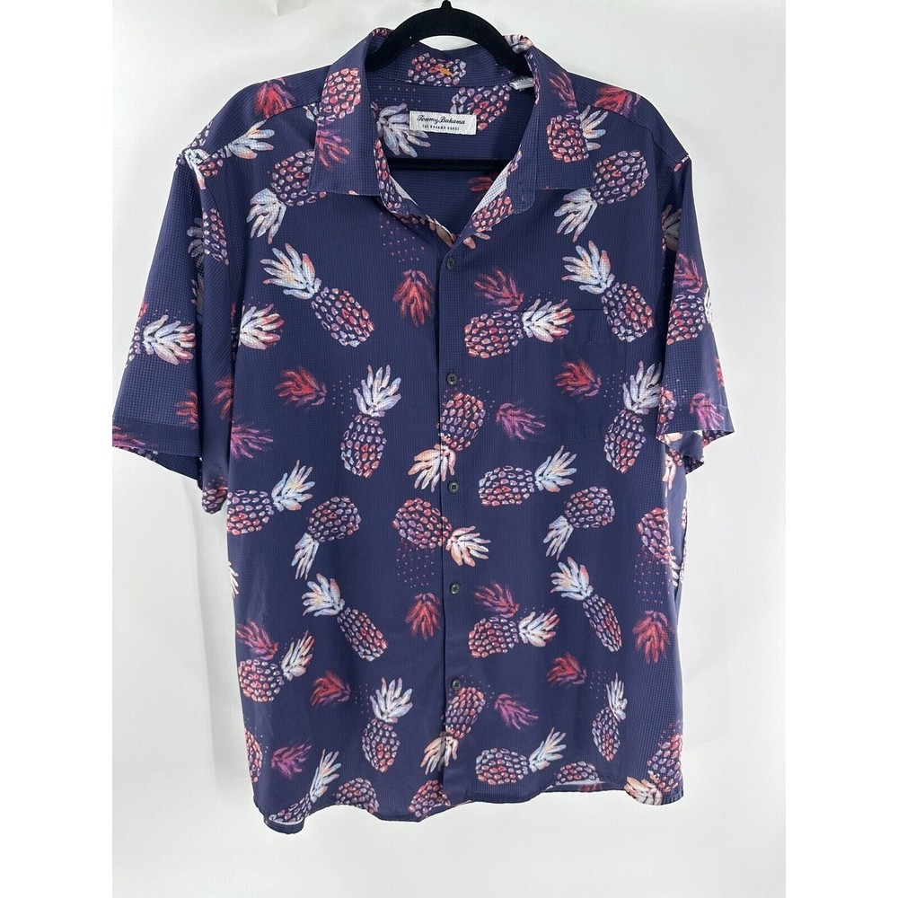 Tommy Bahama The Bahama Coast Pineapple Hawaiian Button Up Shirt XL